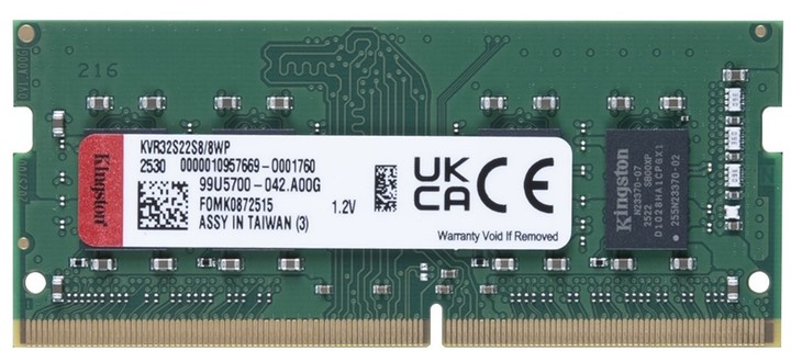 Оперативная память SODIMM Kingston ValueRam 3200 MHz 8GB photo 1