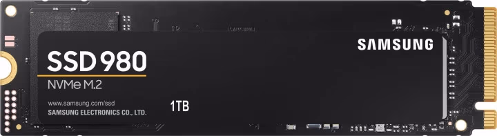 M.2 NVMe SSD 1.0TB  Samsung SSD 980, PCIe3.0 x4 / NVMe1.4, M2 Type 2280 form factor, Seq. Read: 3500 MB/s, Seq. Write: 3000 MB/s, Max Random 4k: Read /Write: 500K/480K IOPS, Samsung Pablo Controller, 512MB LPDDR4, V-NAND 3-bit MLC 