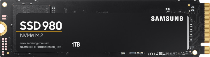 M.2 NVMe SSD 1.0TB  Samsung SSD 980, PCIe3.0 x4 / NVMe1.4, M2 Type 2280 form factor, Seq. Read: 3500 MB/s, Seq. Write: 3000 MB/s, Max Random 4k: Read /Write: 500K/480K IOPS, Samsung Pablo Controller, 512MB LPDDR4, V-NAND 3-bit MLC photo 1