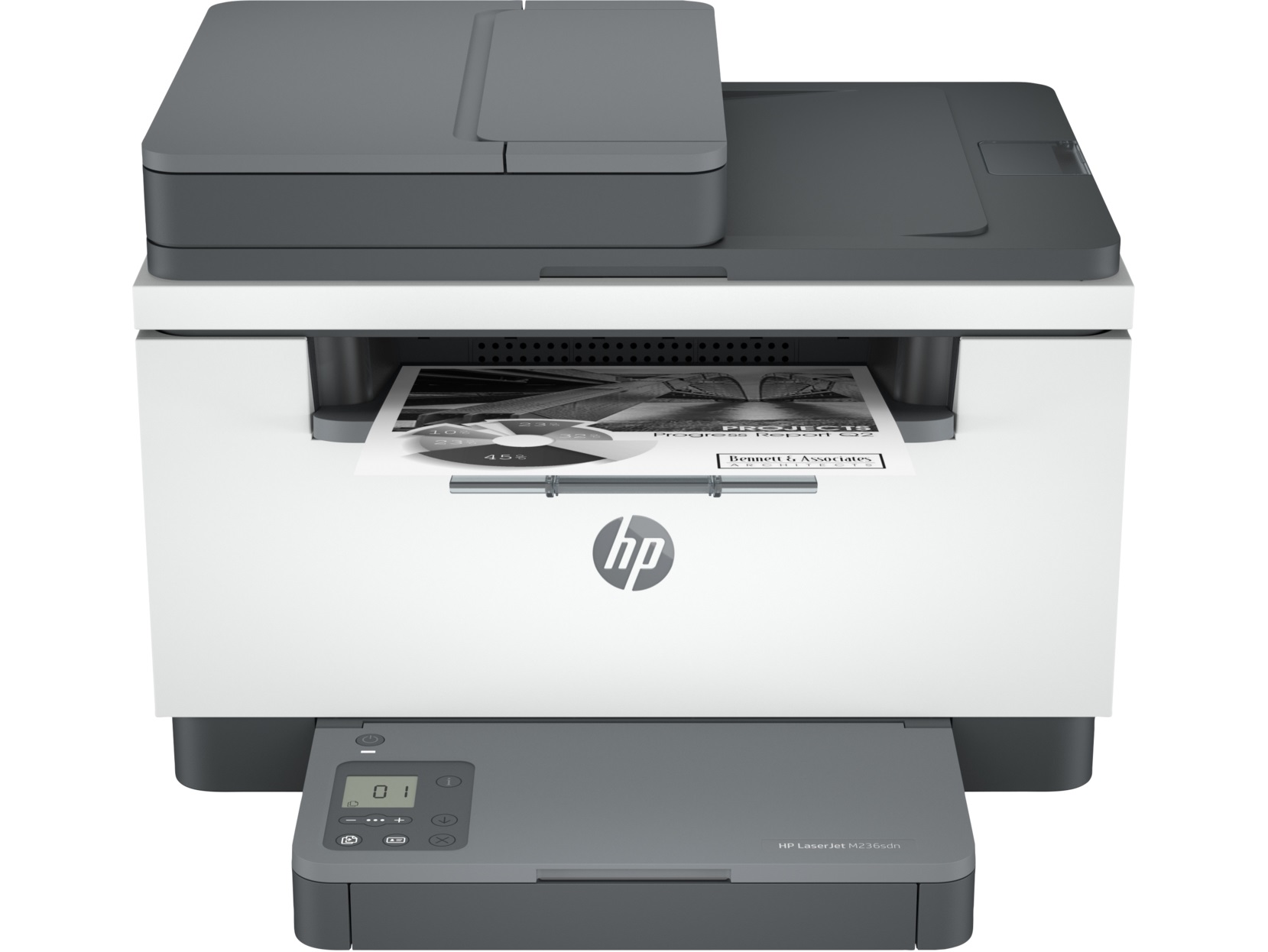MFD HP LaserJet M236sdw, White, A4, 29/18 ppm/ipm, ADF40p, 64MB, up to 20000 monthly, 500 MHz, 600dpi, Duplex, 150 sheet input/ 100 output, Hi-Speed USB 2.0, Ethernet 10/100Base-TX, Wireless 802.11b/g/n, Bluetooth,136A/X Cart. W1360A/X (1150/2600p) photo 2
