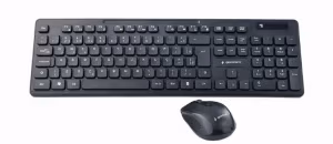 Gembird KBS-WCH-03, Wireless desktop set, black, US-layout, Black
