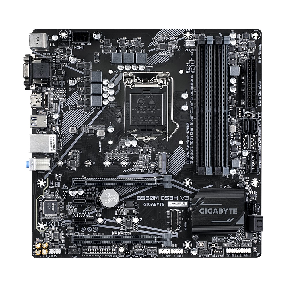Placa de baza GIGABYTE B560M DS3H V3 / 1200 / H470 / DDR4 / mATX photo 2