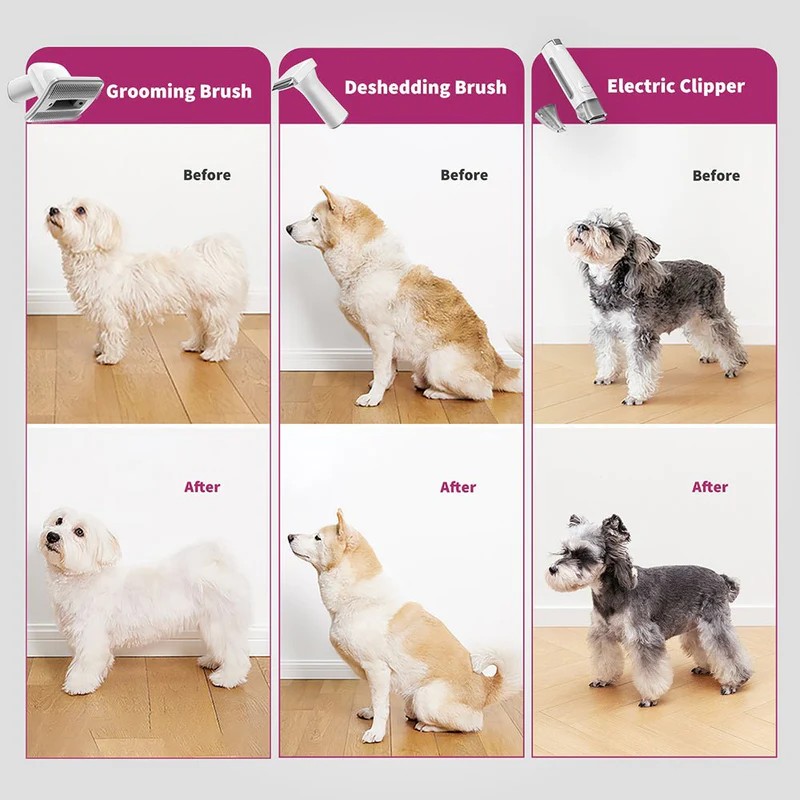 Grooming set pentru pisici si caini 5-in-1 Petkit FurWaker photo 4