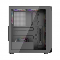 Carcasa Gaming 1STPLAYER AY7 / no PSU / Side-Window / 3x120mm / ATX / Black thumbnav 4