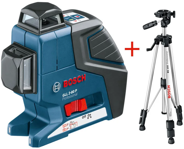 Nivela laser cu linii Bosch GLL 2-80 P + BS 150, 0601063201 photo 2