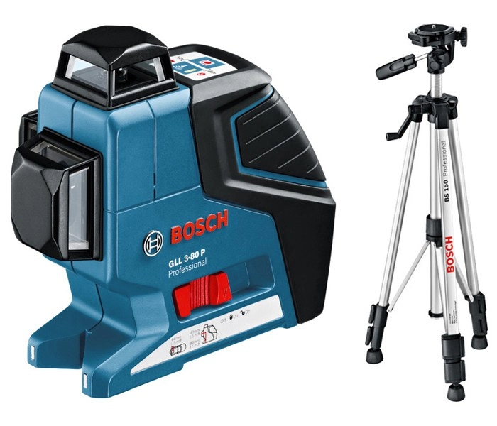 Nivela laser cu linii Bosch GLL 3-80 P+ BS 150, 0601063301 photo 1 Nivela laser cu linii Bosch GLL 3-80 P+ BS 150, 0601063301 photo 1