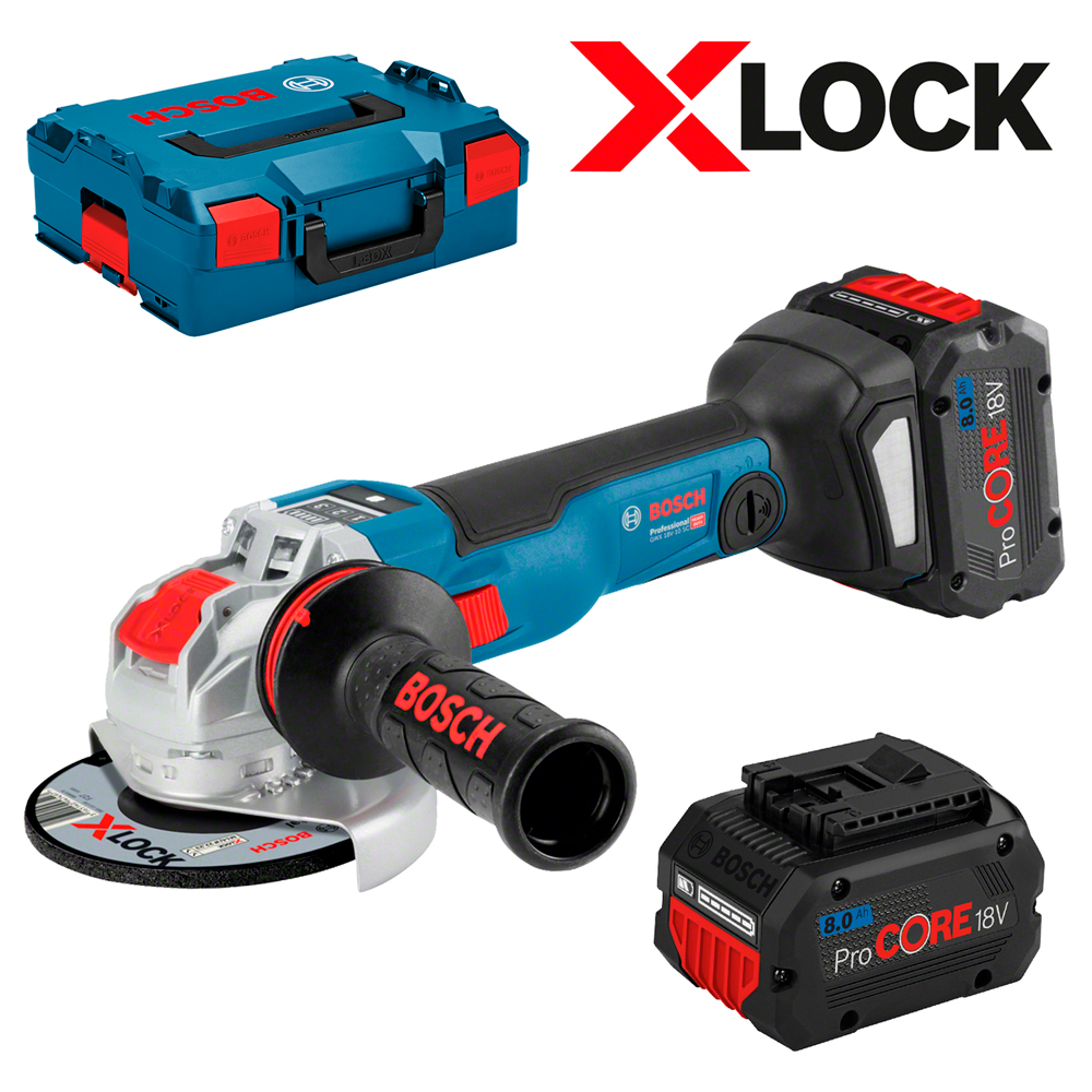 Угловая шлифмашина Bosch GWX 18V-10SC 2x8.0Ah, 06017B0401 photo 3