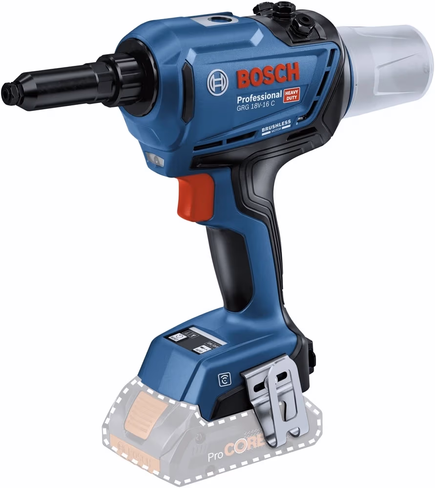 Pistol de nituit cu acumulator Bosch GRG 18V-16 C, 06019K5001 