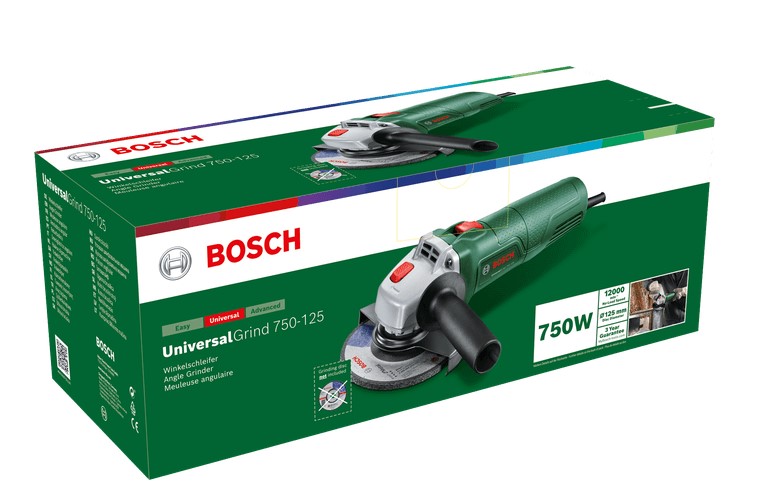 Polizor unghiular Bosch UniversalGrind 750-125, 06033E2001 photo 2