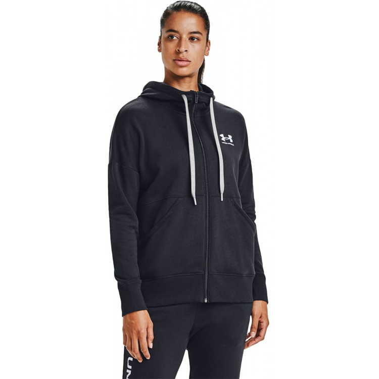 Hanorac Under Armour RIVAL FLEECE FZ HOODIE L Negru Femei photo 3