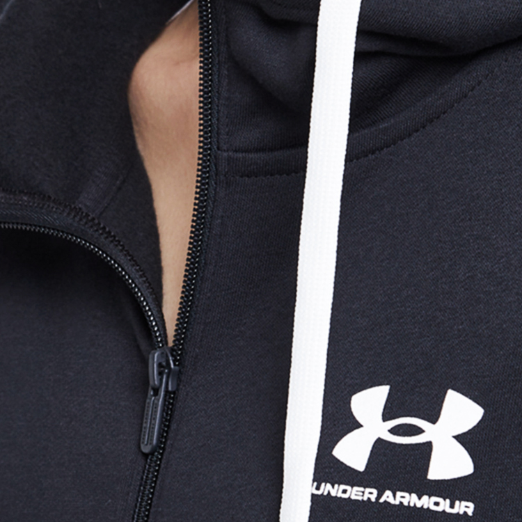 Hanorac Under Armour RIVAL FLEECE FZ HOODIE L Negru Femei photo 4