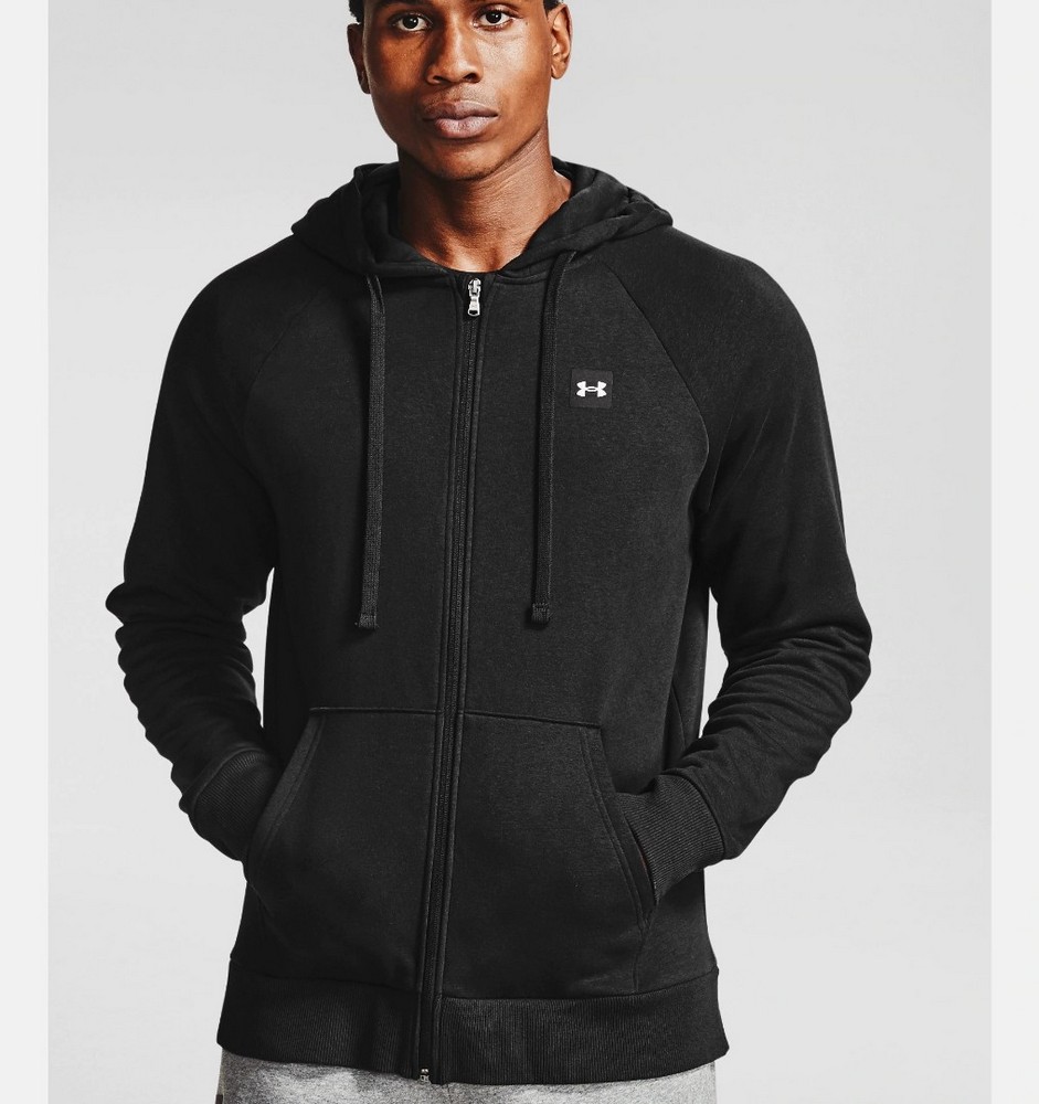 Hanorac pt bărbați Under Armour UA Rival Fleece FZ Hoodie L Negru photo 3