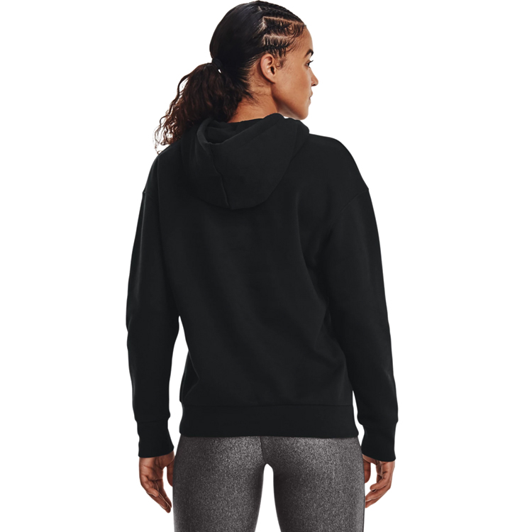 Hanorac Under Armour Essential Fleece Hoodie L Negru Femei photo 3