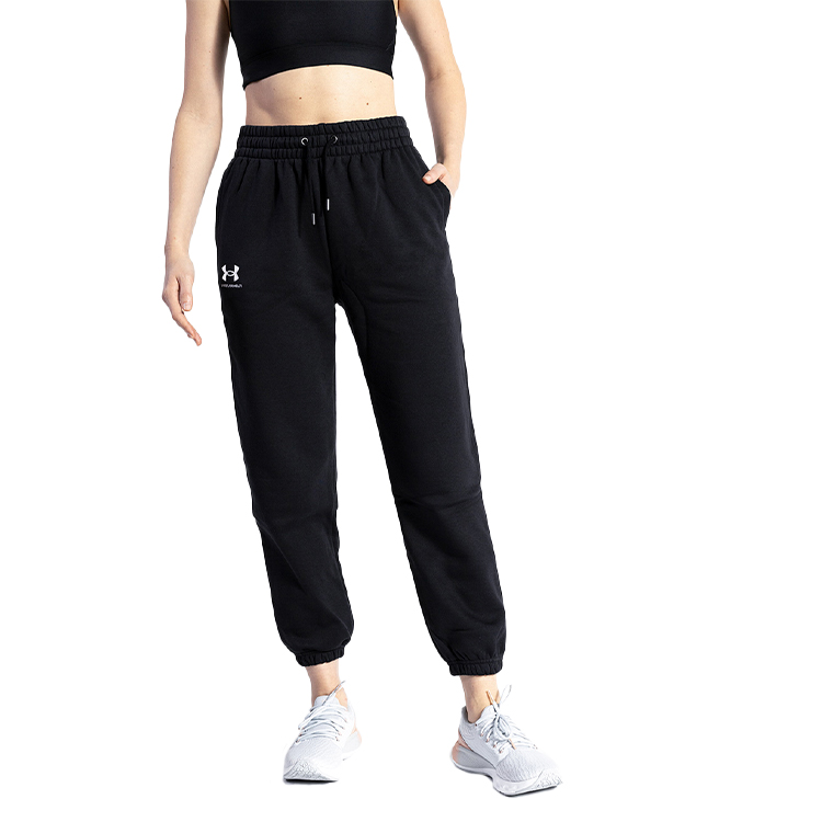 Pantaloni Under Armour Essential Fleece Joggers S Negru Femei photo 2