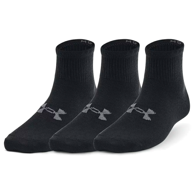 Носки Under Armour UA ESSENTIAL 3PK QTR YTH Черный photo 1 Носки Under Armour UA ESSENTIAL 3PK QTR YTH Черный photo 1