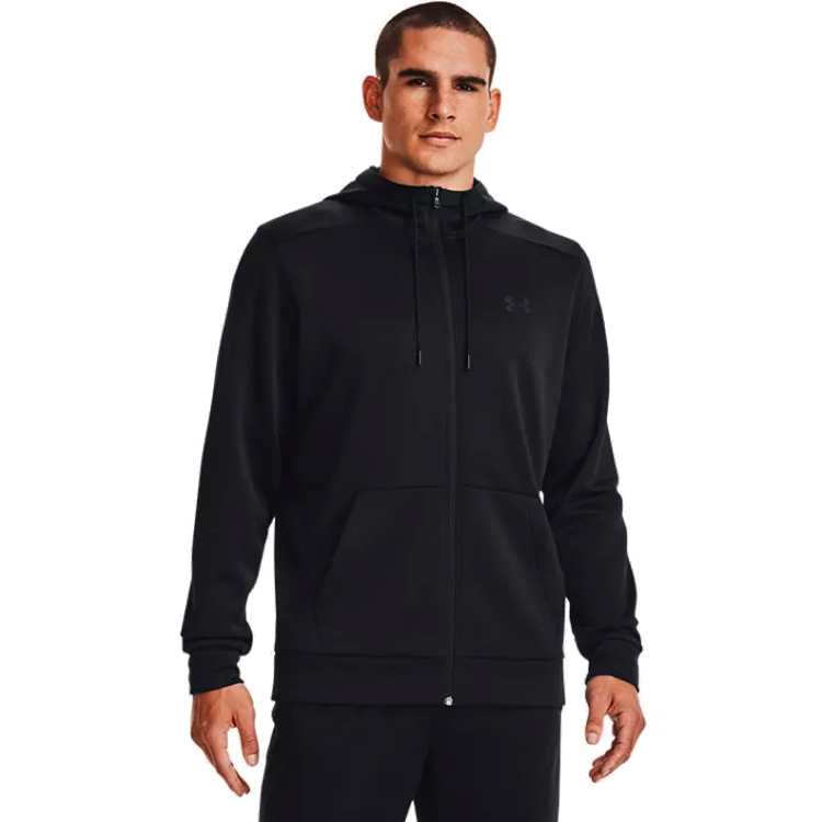 Мужская Толстовка Under Armour UA Armour Fleece FZ Hoodie XS Черный photo 3