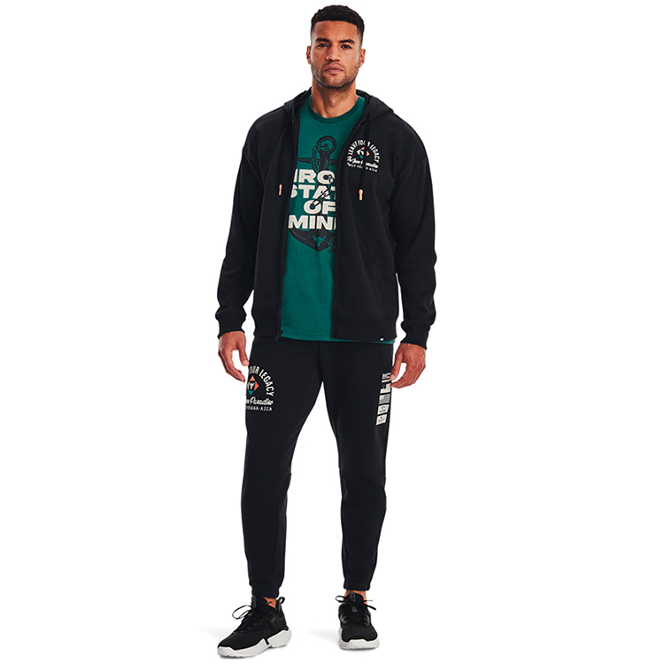 Hanorac pt bărbați Under Armour Pjt Rck HW Terry FZ Fam 3XL Negru photo 3