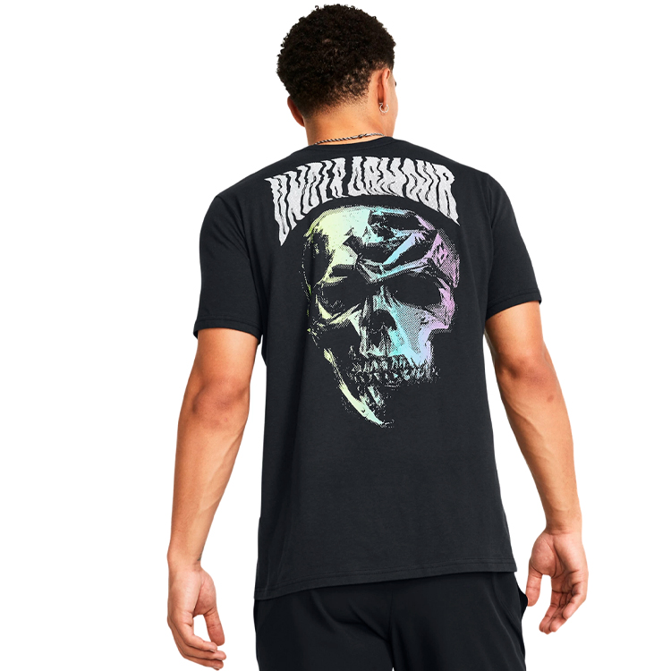 Tricou bărbătesc Under Armour UA Dusk to Dawn Skul SS L Negru photo 4