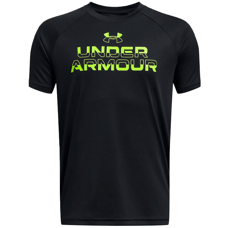 Футболка Under Armour UA Tech Split Wordmark SS photo Футболка Under Armour UA Tech Split Wordmark SS photo