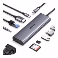 USB Hub UGREEN 15601 USB C 10-in-1 Hub 4K HDMI & VGA Dual Monitor