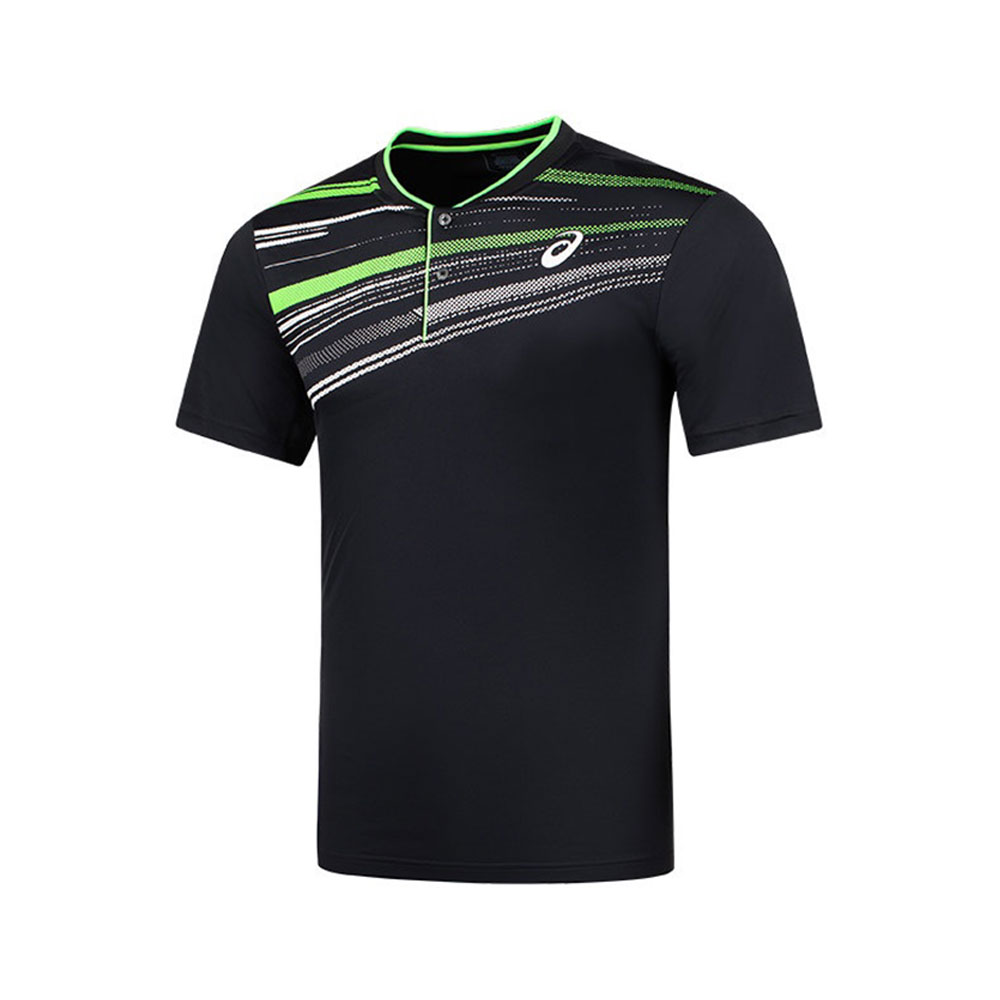 Поло Asics MEN COURT GRAPHIC POLO-SHIRT PERFORMANCE BLACK photo Поло Asics MEN COURT GRAPHIC POLO-SHIRT PERFORMANCE BLACK photo