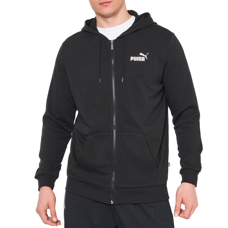 Hanorac pt bărbați Puma ESS Small Logo FZ Hoodie TR L Negru photo 2