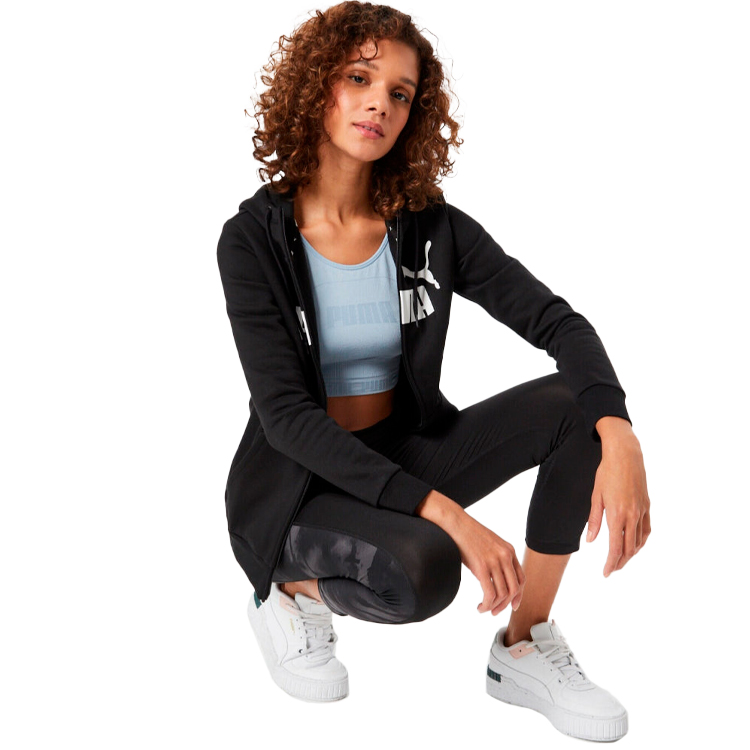 Hanorac Puma ESS Logo Full-Zip Hoodie FL XS Negru Femei photo 5