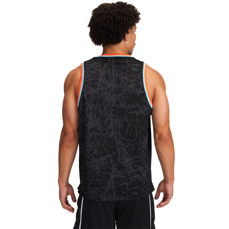 Maiou pt Barbati Under Armour Zone Pro Mesh Tank Printed L Negru photo 2