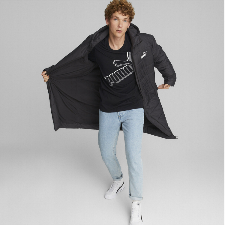 Geacă pt Barbati Puma Hooded Padded Coat M Negru photo 2