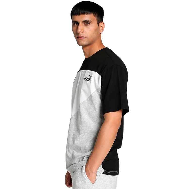 Футболка мужская Puma POWER Colorblock Tee S Черный/Белый photo 5