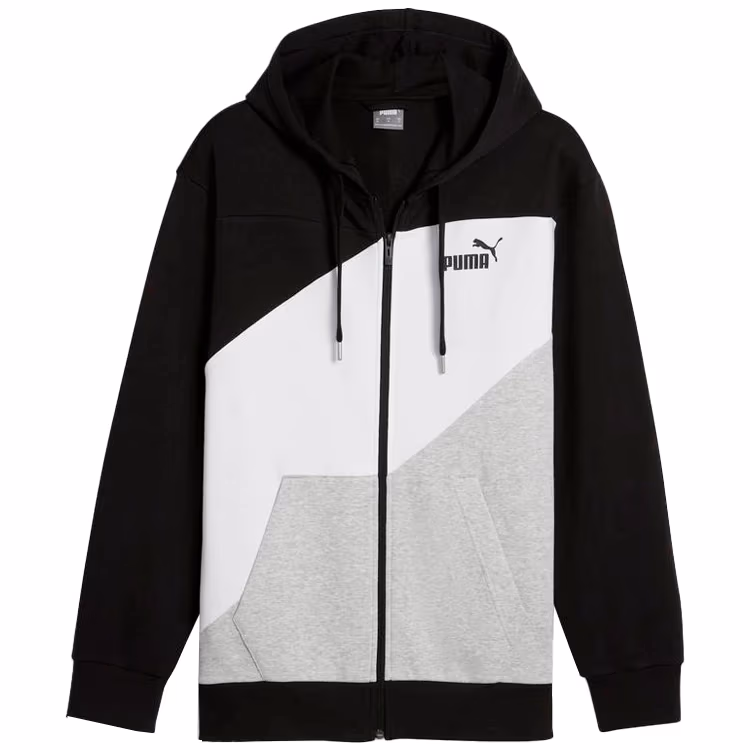 Толстовка Puma POWER Colorblock Full-Zip Hoodie TR