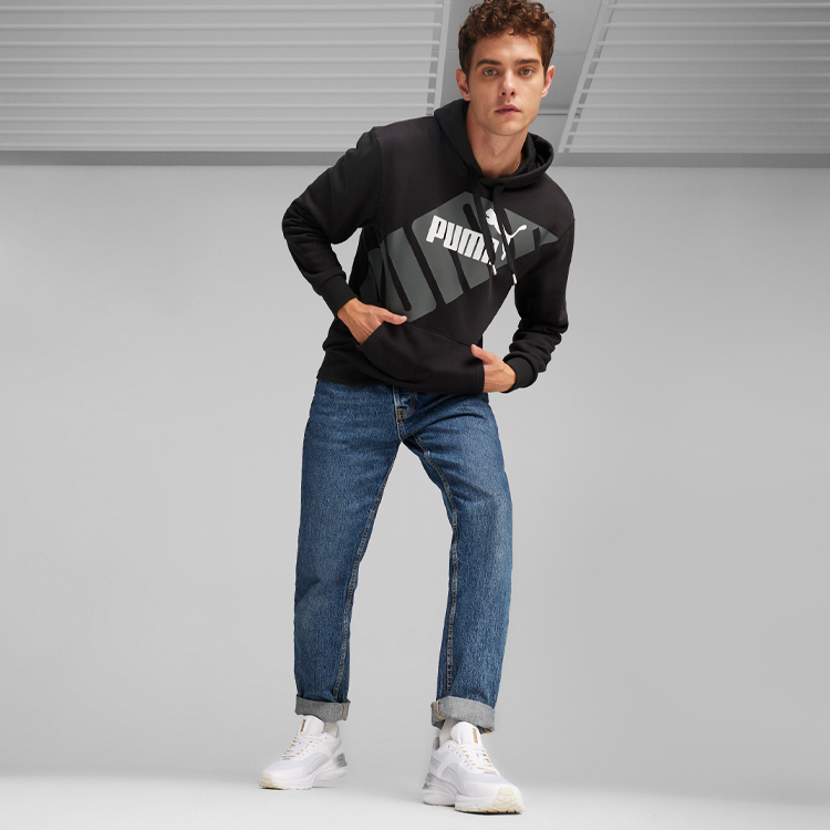 Hanorac pt bărbați Puma POWER Graphic Hoodie TR S Negru photo 3