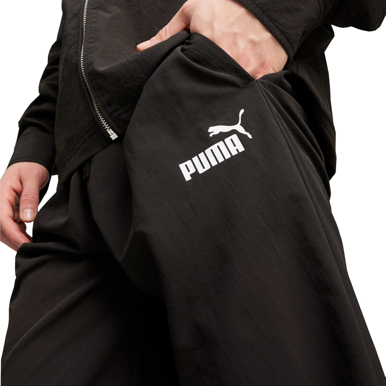 Pantaloni Puma POWER Colorblock Woven Pants S Negru-alb Barbati photo 5