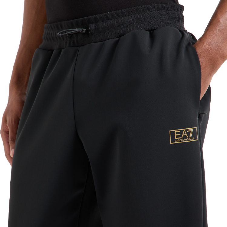 Брюки EA7 EMPORIO ARMANI GOLD LABEL STRETCH TECHNICAL-FABRIC JOGGERS S Черный Мужской photo 4