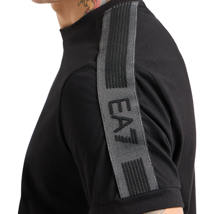 Tricou bărbătesc EA7 EMPORIO ARMANI TRAIN LOGO SERIES M TAPE TEE S S Negru photo 4