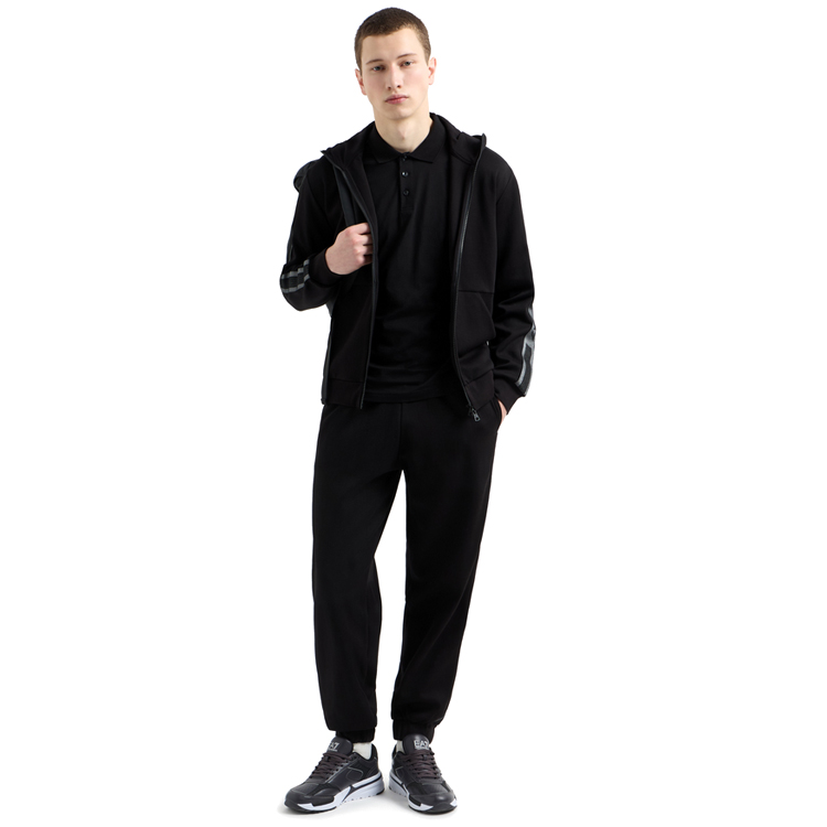 Hanorac pt bărbați EA7 EMPORIO ARMANI TRAIN LOGO SERIES M TAPE HOODI XXXL Negru photo 2