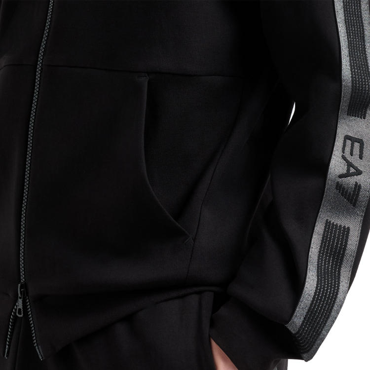 Hanorac pt bărbați EA7 EMPORIO ARMANI TRAIN LOGO SERIES M TAPE HOODI XXXL Negru photo 3