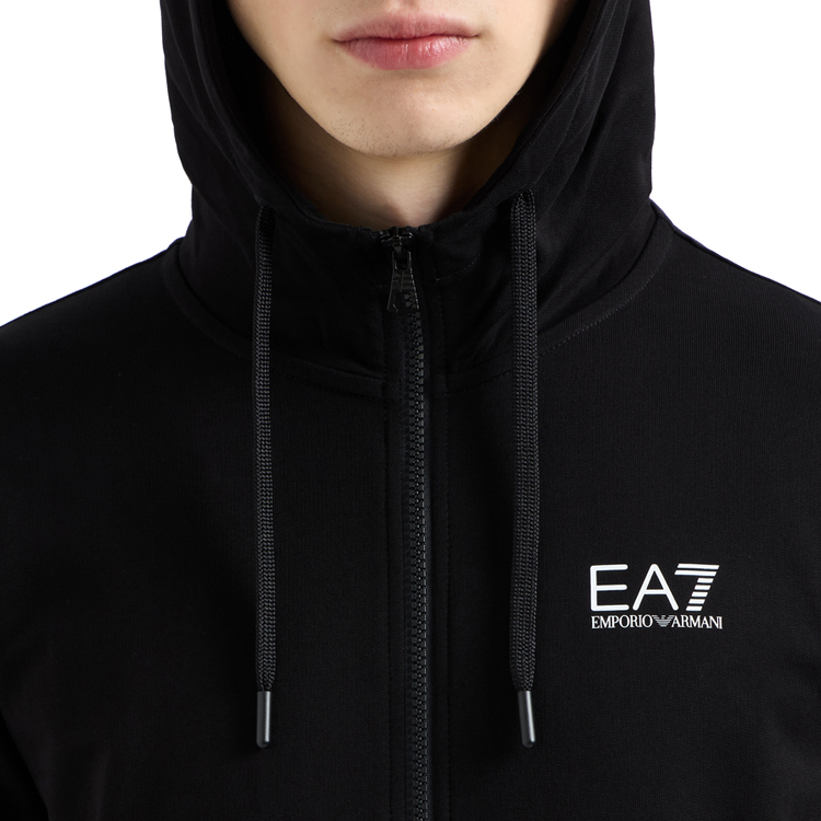 Hanorac pt bărbați EA7 EMPORIO ARMANI TRAIN LOGO SERIES M HOODIE FZ S Negru photo 4