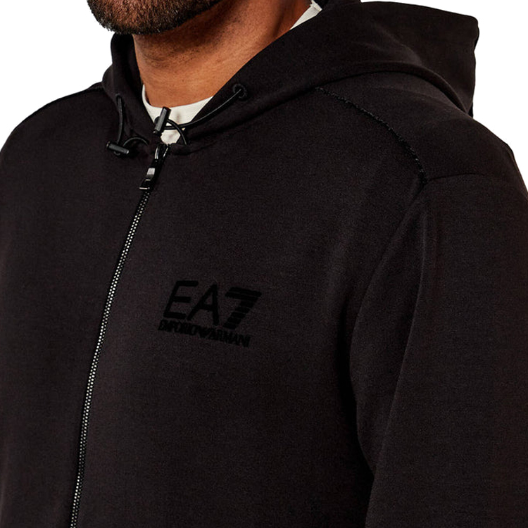Hanorac pt bărbați EA7 EMPORIO ARMANI TRAIN LUX M HOODIE FZ MO PL ST XS Negru photo 5