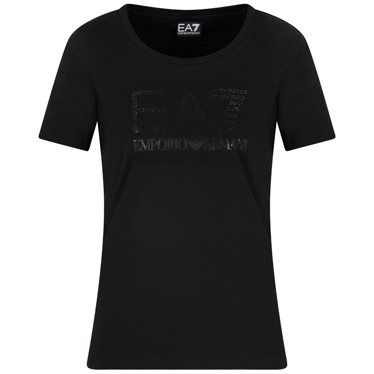 Tricou EA7 EMPORIO ARMANI TRAIN LOGO SERIES W TEE SS RN S Negru Femei photo 4