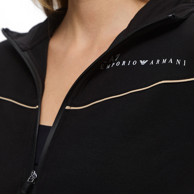 Hanorac EA7 EMPORIO ARMANI NATURAL VENTUS7 W HOODIE FZ XS Negru Femei photo 2