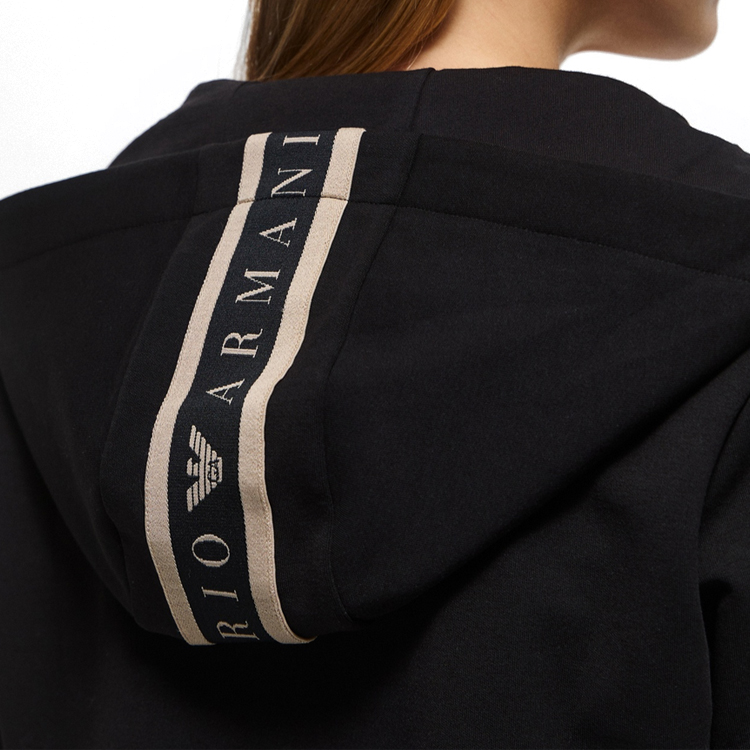 Hanorac EA7 EMPORIO ARMANI NATURAL VENTUS7 W HOODIE FZ XS Negru Femei photo 4
