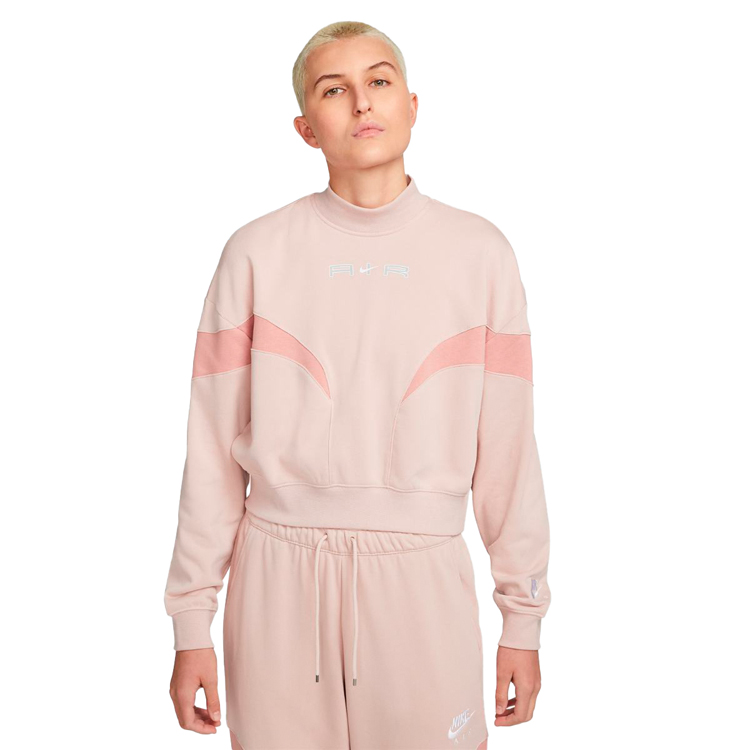 Hanorac Nike W NSW AIR FLC MOCK LS TOP XL Roz Femei photo 3