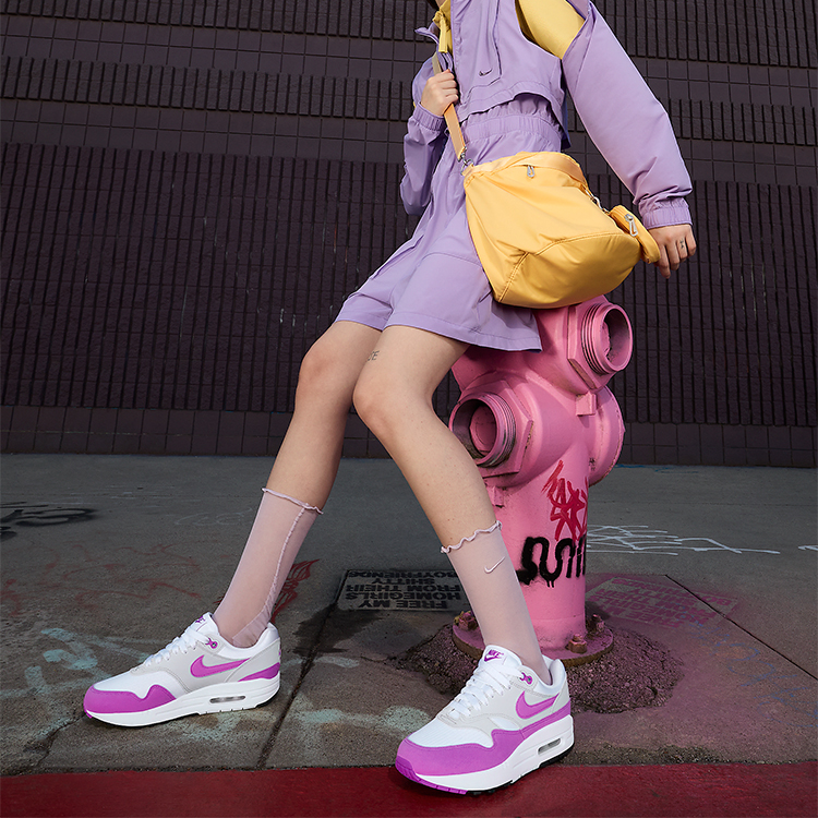 Incaltaminte Sport Nike W AIR MAX 1 pt Femei / 37.5 / Alb-violet photo 7