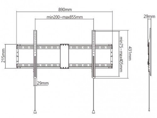 Кронштейн ТВ VESA GMBWM90F01 photo 2