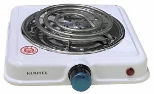 Плита настольная электрическая Kumtel HP1001, 1 конфорок, 1200 Вт, Белый thumbnav