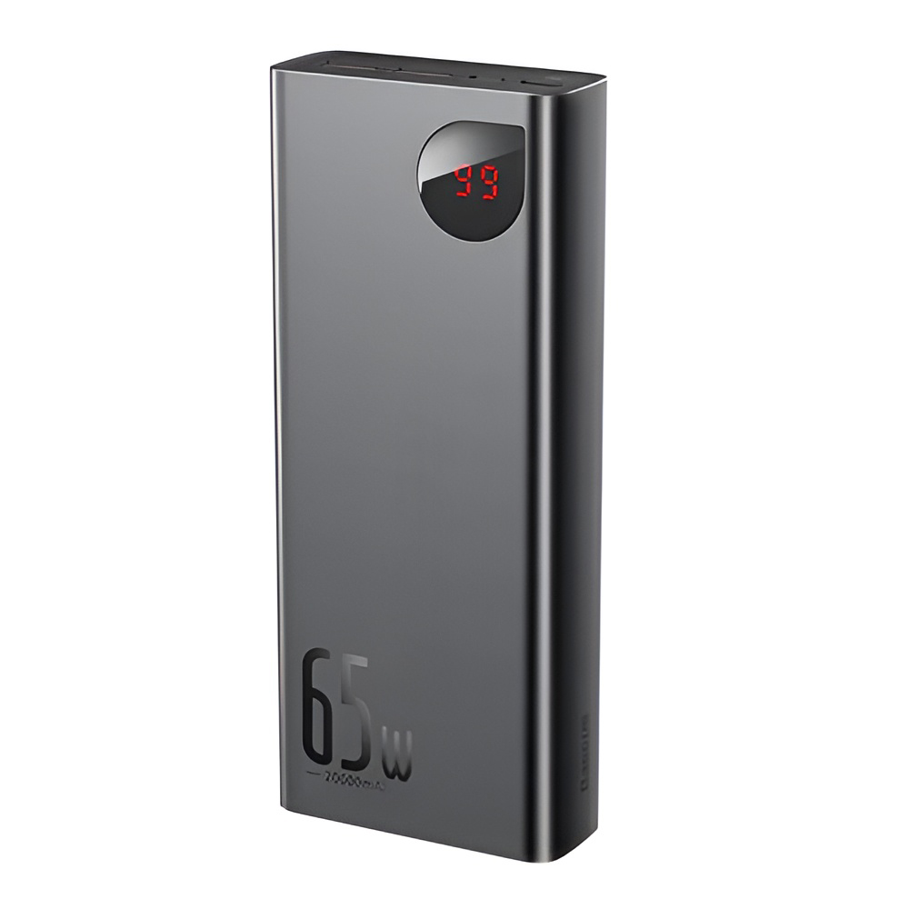 Baseus Power Bank Adaman 20000mAh QC 65W, Black photo 1 Baseus Power Bank Adaman 20000mAh QC 65W, Black photo 1