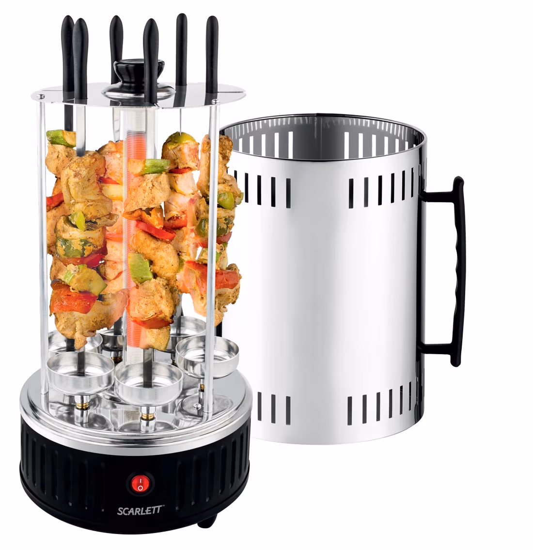 Aparat pentru frigarui Scarlett SC-KG22601, 1000 W, Inox cu  negru 