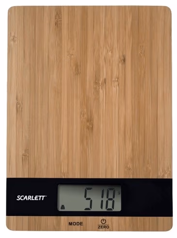 Кухонные весы Scarlett SCKS57P01, 5 кг, Нержавеющая сталь с черным