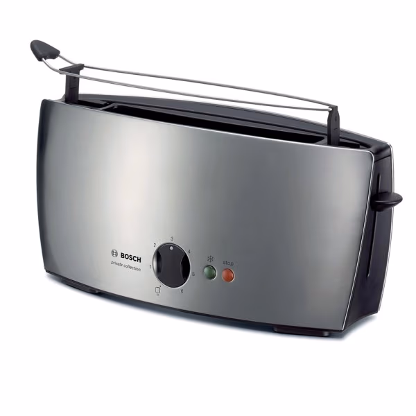Тостер Bosch TAT6801, 1 тост, 900 Вт, Нержав.сталь